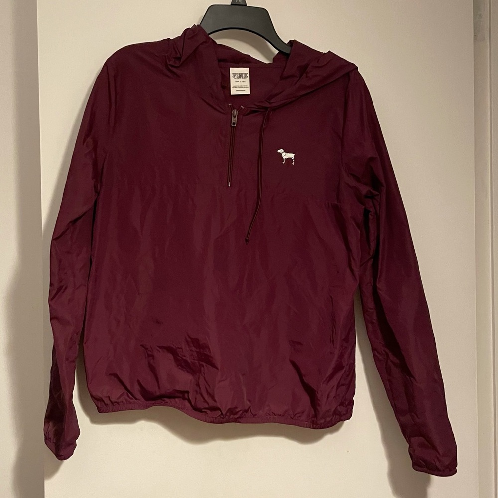 PINK burgundy windbreaker